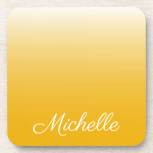 Posavasos Gradiente personalizado amarillo oscuro