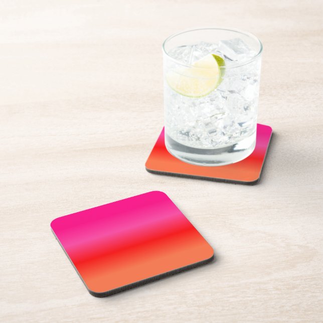 Posavasos Gradiente rosa, rojo y naranja (Lado Derecho)