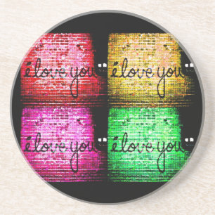 Posavasos Graffiti de arte pop Muro de amor