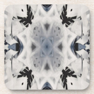 Posavasos Graffiti de caleidoscopio blanco y negro