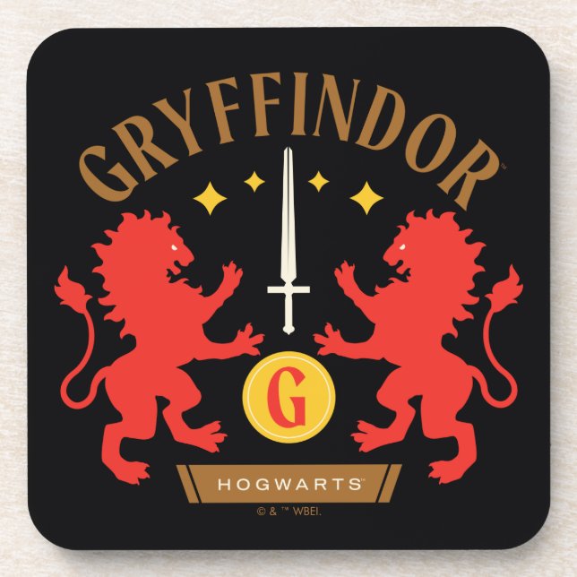 Posavasos Gráfica de doble león de la casa GRYFFINDOR™ (Frente)