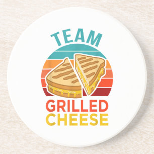 Posavasos Gráfica de sándwich divertida de queso a la parril