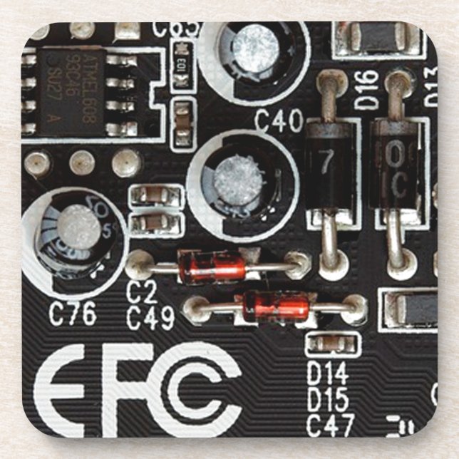 Posavasos Gráfica del tablero del circuito Quirky Geeks (Frente)