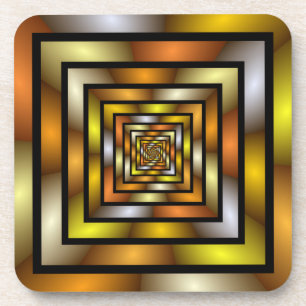 Posavasos Gráfica trippy colorida de túnel luminoso