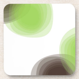 Posavasos Gráfico abstracto verde, moderno, simple, floral