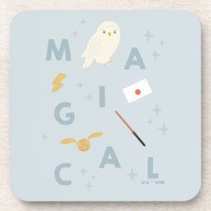 Posavasos Gráfico de tipografía "mágica" de Hedwigh