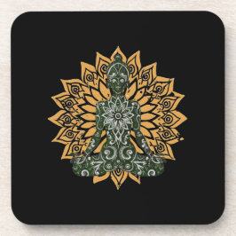 Posavasos Gráfico de Yoga Lotus Pose Zen