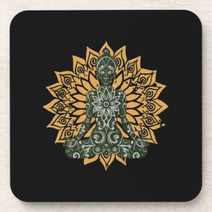 Posavasos Gráfico de Yoga Lotus Pose Zen