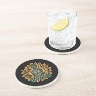 Posavasos Gráfico de Yoga Lotus Pose Zen