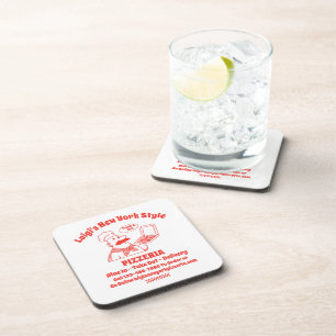Posavasos Gràfico detallado personalizado de restaurante de 