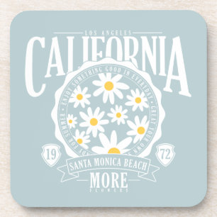 Posavasos Gráfico floral de Los Ángeles California