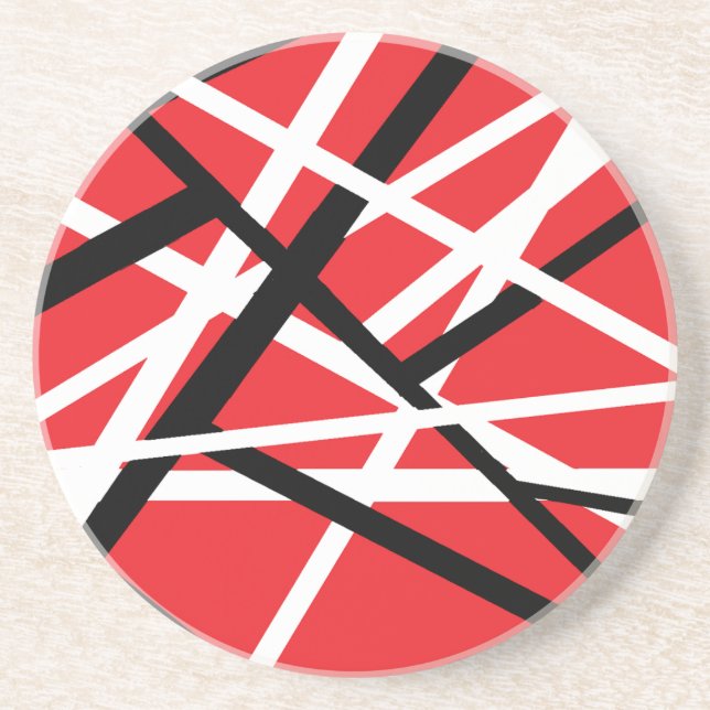 Posavasos gráfico rojo, negro y blanco (Frente)