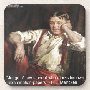 Posavasos Gráfico Y Cita De HL Mencken En Los Jueces