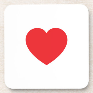 Posavasos Gráficos de Corazón de Amor Rojo Blanco Moderno Pl