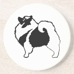 Posavasos Gráficos de Keeshond - Arte de perro original lind