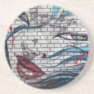 Posavasos Grafiti de chica asiática