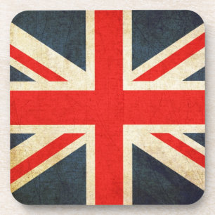 Posavasos Gran Bandera Británica en Grunge