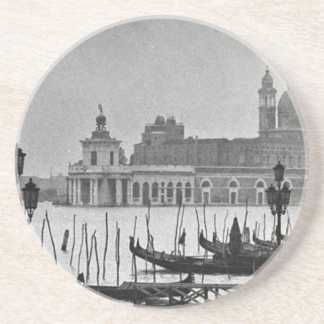 Posavasos Gran Canal Blanco Negro Venecia Italia Viajes (Frente)