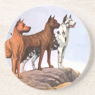 Posavasos Gran esparadrapo de arenisca danesa pintada de épo