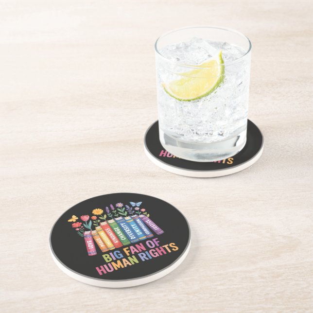 Posavasos Gran Fan De Los Derechos Humanos  (Lado)
