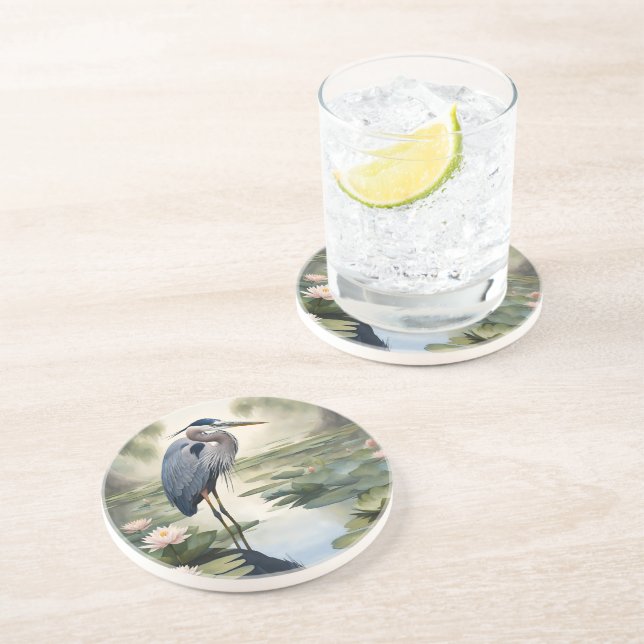 Posavasos Gran garza azul (Lado)
