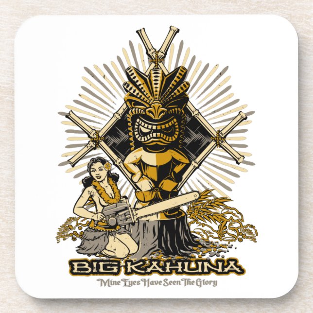 Posavasos Gran Kahuna Tiki Hula Pinup Chica (Frente)