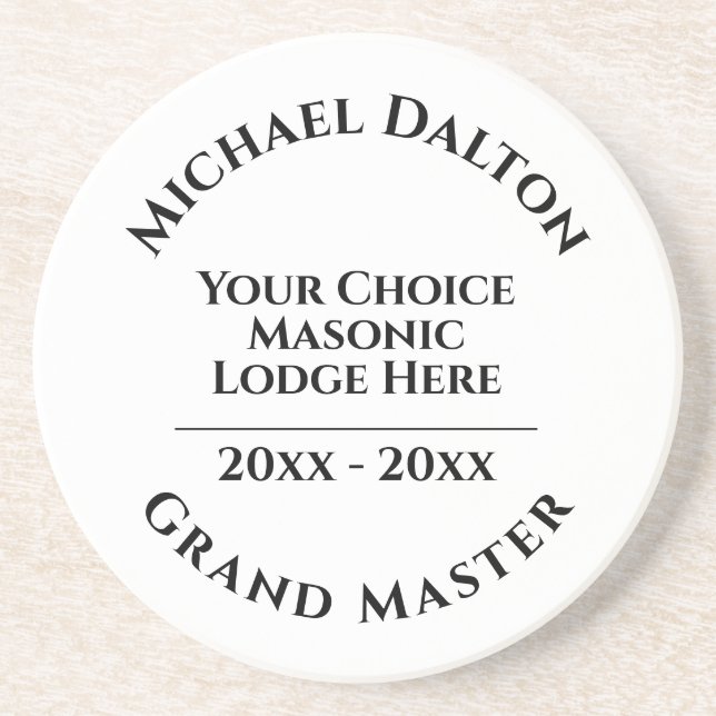 Posavasos Gran Master Masonic Coaster (Frente)
