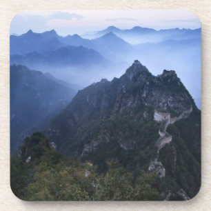 Posavasos Gran Muralla en la niebla de la mañana temprano, C