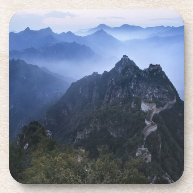Posavasos Gran Muralla en la niebla matutina, China (Frente)