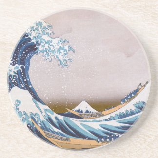 Posavasos Gran ola de tsunami frente a Kanagawa Japón por Ho