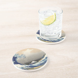 Posavasos Gran Ola frente a Kanagawa y Monte Fuji Mar de Jap