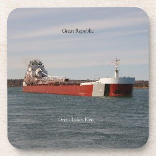 Posavasos Gran República de seis gallos de plástico duro