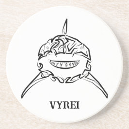 Posavasos Gran tiburón blanco y negro tribal