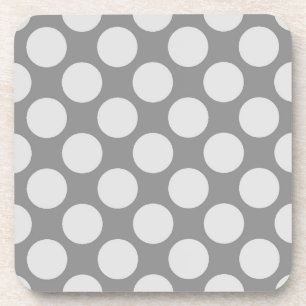 Posavasos Grandes puntos retro - tonos grises/grises