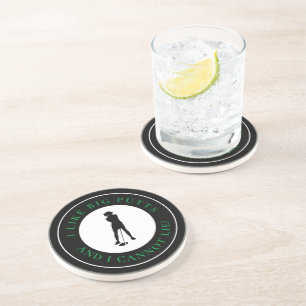 Posavasos Grandes Putt Lady Golfista Divertida Moderno Negro