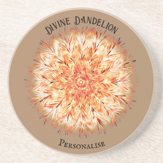 Posavasos Granja Dandelion Wildflower Naranja Gold (Frente)