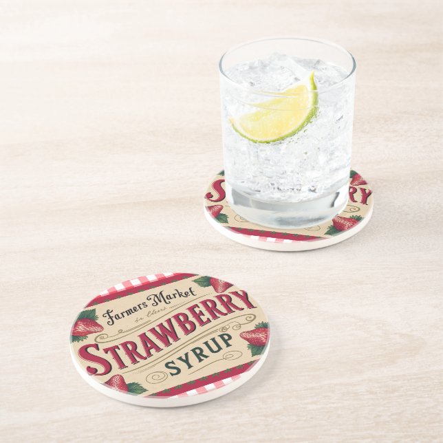 Posavasos Granja de fresa (Lado)