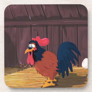 Posavasos Granja de gallinas de dibujos animados