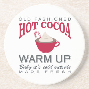 Posavasos granja de vacaciones de cacao caliente