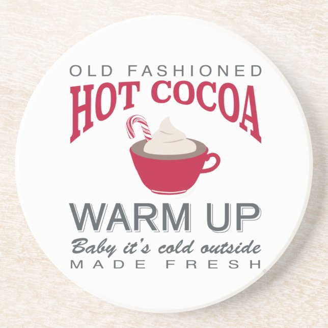 Posavasos granja de vacaciones de cacao caliente (Frente)