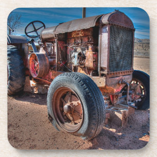 Posavasos Granjas   Rusty Antique Tractor