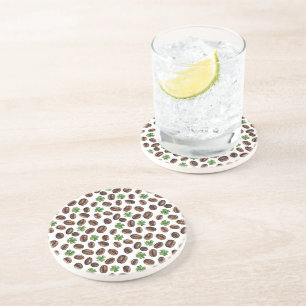 Posavasos Grano de Café Irlandés y Diseño Divertido de Trébo