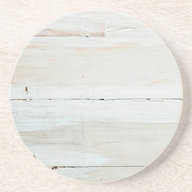 Posavasos Granos blancos de madera blanca de madera blanca (Frente)