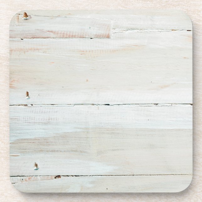 Posavasos Granos blancos de madera blanca de madera blanca (Frente)