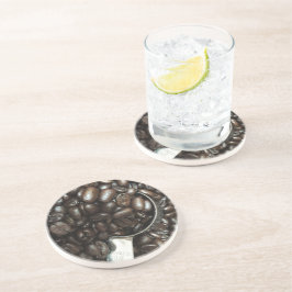 Posavasos Granos de café tostados con fotografía de Scoop pl