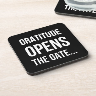 Posavasos Gratitud Abre La Oferta inspiradora
