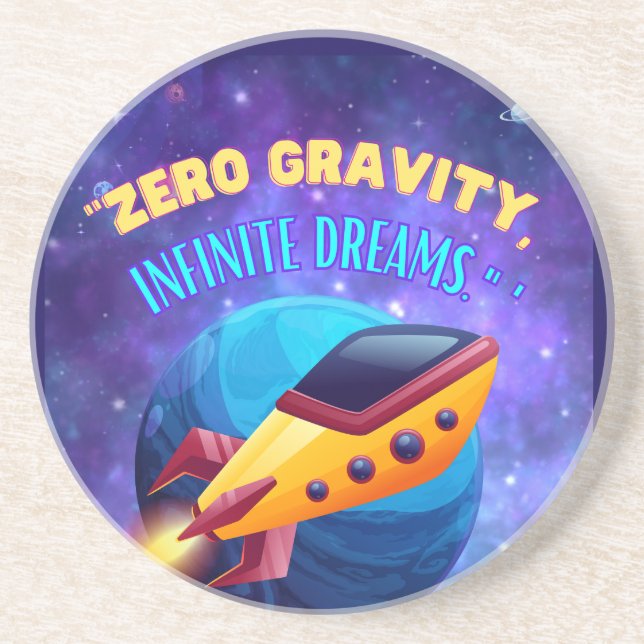 Posavasos Gravedad cero sueños infinitos (Frente)