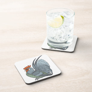 Posavasos Gray Country Rooster