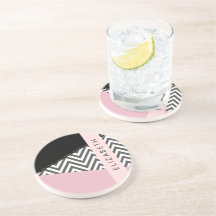 Gray Zigzag, Gray Chevron, Pink, Tu Nombre