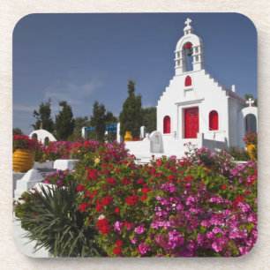 Posavasos Grecia, Mykonos, Pequeña y linda capilla en la